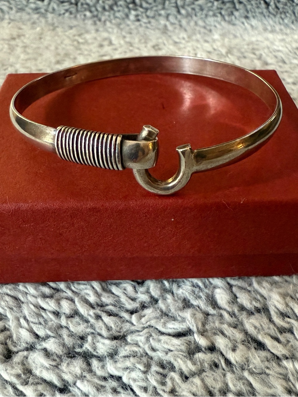 St Croix Style Hook Sterling Silver Bracelet